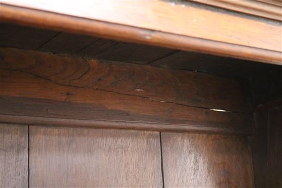 An 18th century oak dresser W.160cm